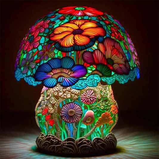 Stained Glass Plant Series Table Lamp