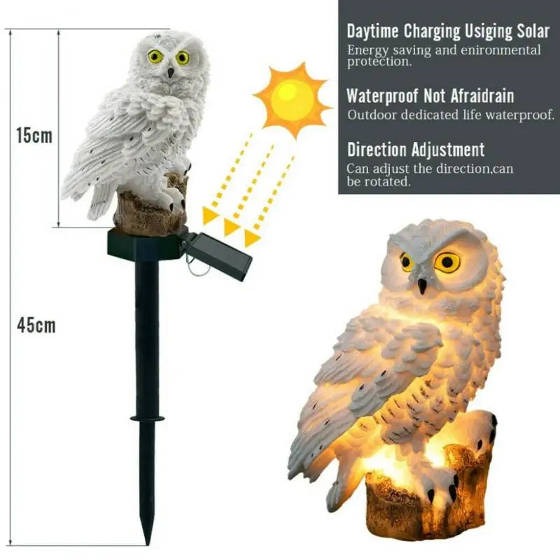 Solar Glow Owl Lamp