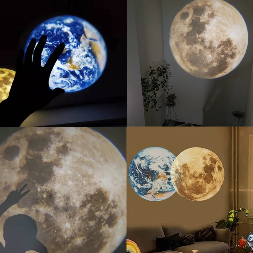 Moon Earth Projection Led Lamp